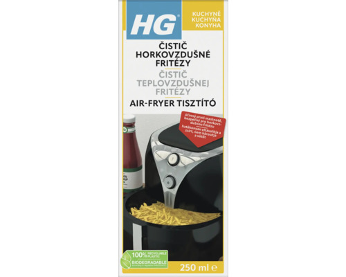 Čistič teplovzdušnej fritézy HG, 250 ml, HG677025127 HG čistič fritéz 250 ml fľaša pred teplovzdušnou fritézou s hranolčekmi