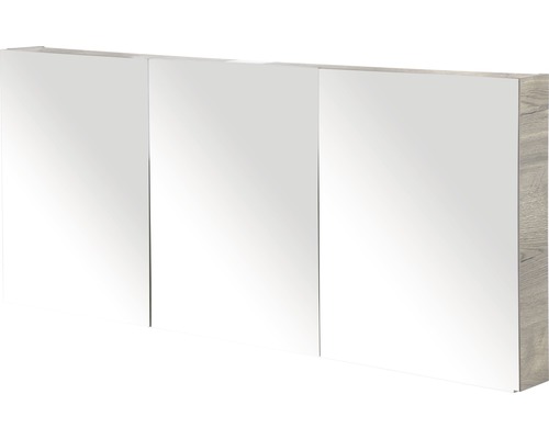 Zrkadlová skrinka Sanox 160 x 13 x 65 cm tabacco 3 dvierka obojstranne zrkadlové