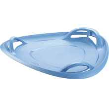 Modrý klzák na sneh s držadlami pre zimnú zábavu