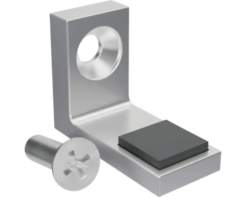 Kovový dverný doraz so skrutkou a gumovým nárazníkom