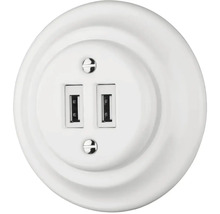 Nástenná zásuvka s dvoma USB portami