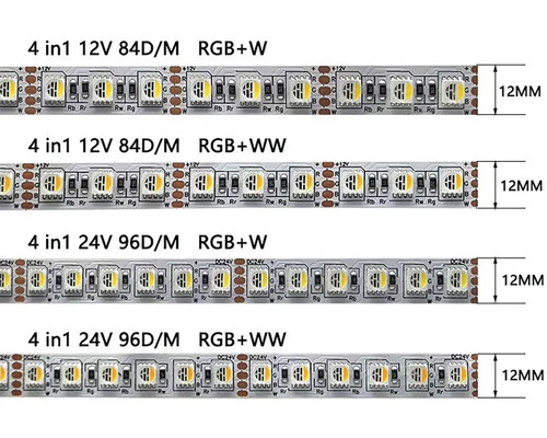 LED pásik Bohemia-Design LRGBW60Y RGBW IP68 14 W 1260 lm 4000 K 24 V, metrážový tovar LED pásik s RGB a bielymi LED diódami