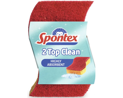 Spontex Top Clean hubka s drôtenkou, balenie po dvoch kusoch
