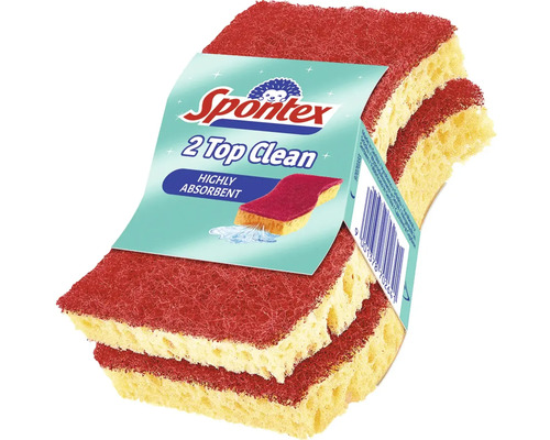 Dve umývacie a čistiace hubky s abrazívnou vrstvou