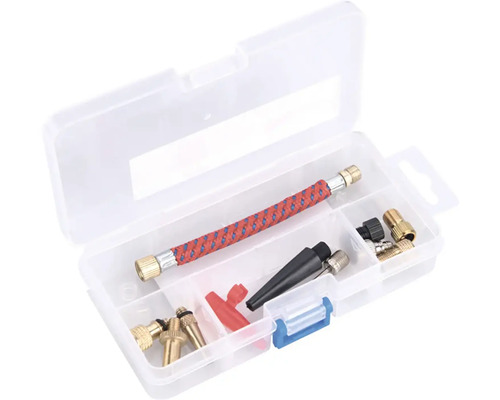 Sada ventilových adaptérov v plastovom kufríku