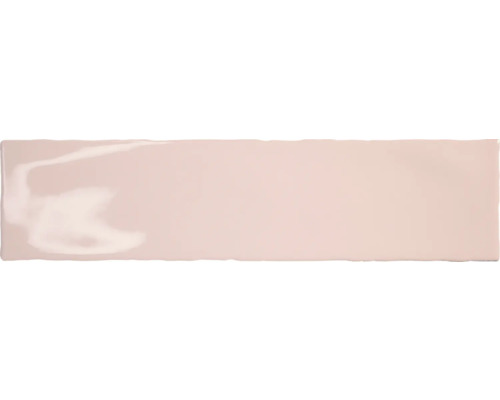 Obklad metro vzhľad Rural pink 7,5x30 cm Jednotlivá ružová obkladačka