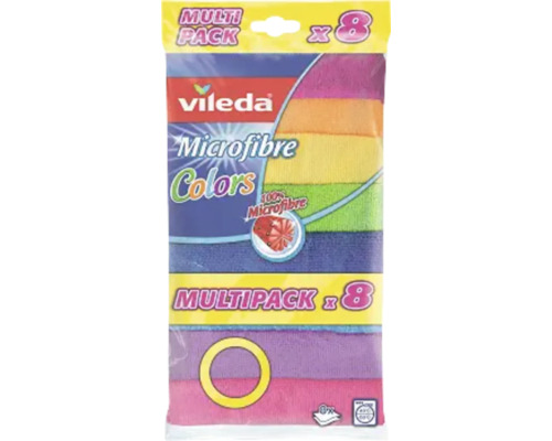 Vileda Mikrovláknové utierky Colors Multipack po ôsmich kusoch