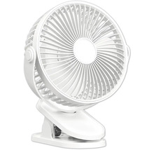 Biely ventilátor so svorkou