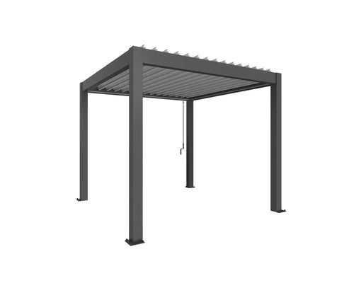 Pergola s lamelovou strechou z kovu