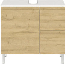 Skrinka pod umývadlo s dvomi dvierkami, zásuvkou a nožičkami