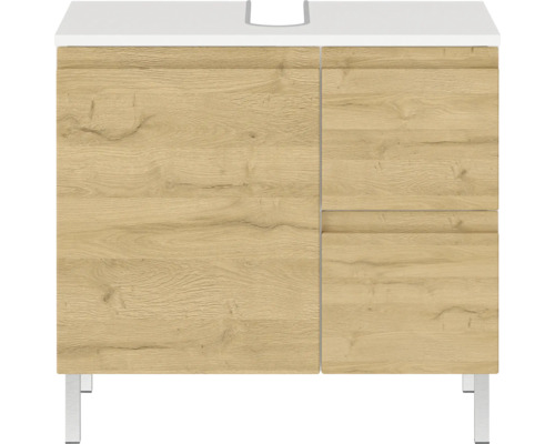 Skrinka pod umývadlo Germania GW-TORRANCE dub 60 x 56 x 34 cm 4330-559 Skrinka pod umývadlo s dvomi dvierkami, zásuvkou a nožičkami