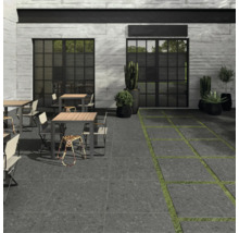 Keramická dlažba 90x90x2 cm Pebbles Dark Grey