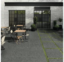 Keramická dlažba 90x90x2 cm Pebbles Dark Grey