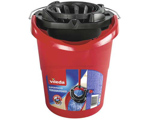 Červené vedro Vileda Supermocio Torsion Power so žmýkačkou