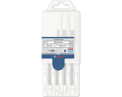 Sada vrtákov Bosch SDS Plus-5X, päťdielna