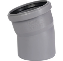 Odpadové potrubné koleno z plastu, priemer 110 mm, uhol 15 stupňov