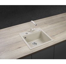Granitový drez CONCEPT Cubis 51x49 cm béžový DG00C50BE
