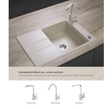 Granitový drez CONCEPT Nobles 78x50 cm béžový DG10N50BE