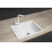 Granitový drez Concept Cubis 62x50 cm biely DG05C45WH