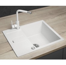 Granitový drez Concept Cubis 62x50 cm biely DG05C45WH