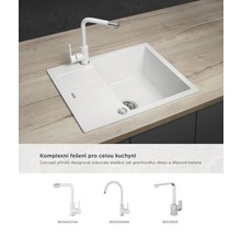 Granitový drez Concept Cubis 62x50 cm biely DG05C45WH