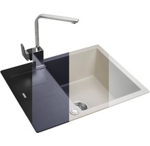 Granitový drez Concept Cubis 62x50 cm biely DG05C45WH