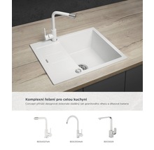 Granitový drez Concept Cubis 62x50 cm biely DG05C45WH