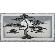 Dekoratívny nástenný obraz so stromom v ráme