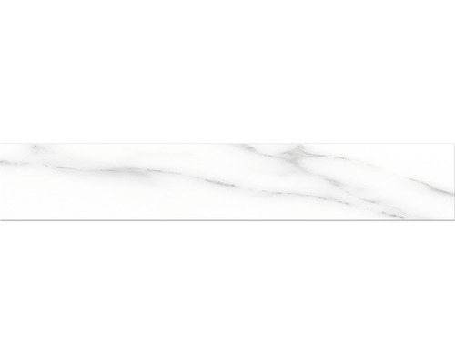 Sokel imitácia mramoru Lucca Bianco grey 60 x 10 cm Dlaždica so vzhľadom mramoru