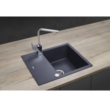 Granitový drez CONCEPT Cubis 62x50 cm tmavosivý DG05C45DG