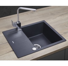 Granitový drez CONCEPT Cubis 62x50 cm tmavosivý DG05C45DG
