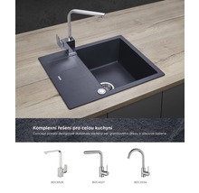Granitový drez CONCEPT Cubis 62x50 cm tmavosivý DG05C45DG