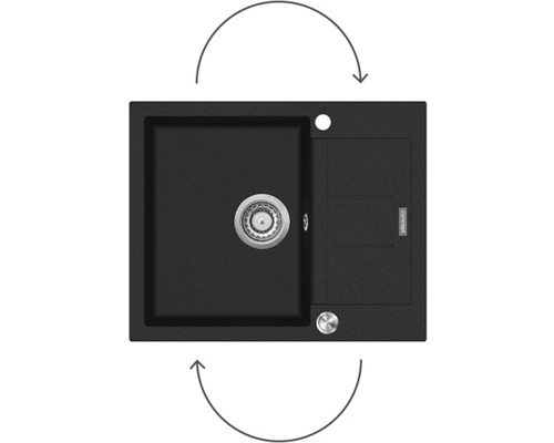 Žulový drez s otočnou funkciou