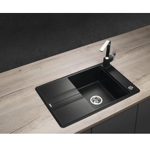 Granitový drez Concept Nobles 78x50 cm čierny DG10N50BC