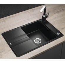 Granitový drez Concept Nobles 78x50 cm čierny DG10N50BC