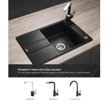 Granitový drez Concept Nobles 78x50 cm čierny DG10N50BC