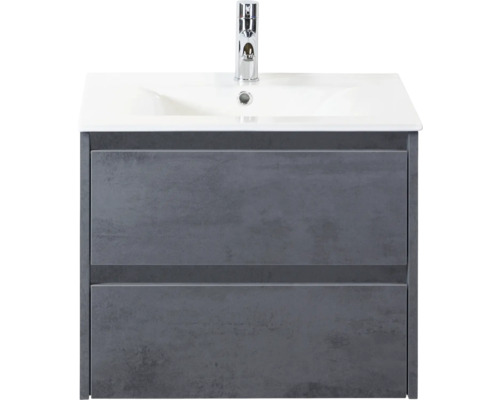 Skrinka pod umývadlo s dvomi zásuvkami a umývadlom na dosku