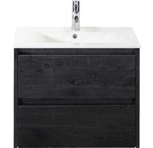 Skrinka pod umývadlo s dvomi zásuvkami, umývadlom na dosku a vodovodnou batériou