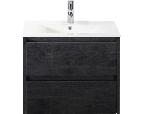 Skrinka pod umývadlo s dvomi zásuvkami, umývadlom na dosku a vodovodnou batériou