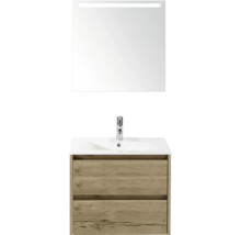 Umývadlo so skrinkou, umývadlom a zrkadlom s osvetlením