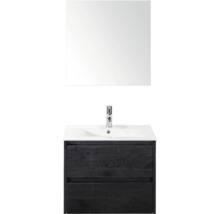 Kombinácia umývadla so zrkadlom, umývadlom a spodnou skrinkou so zásuvkami