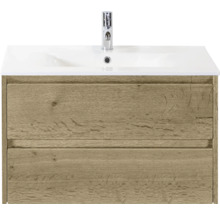 Skrinka pod umývadlo s dvomi zásuvkami a keramickým umývadlom