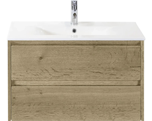 Skrinka pod umývadlo s dvomi zásuvkami a keramickým umývadlom