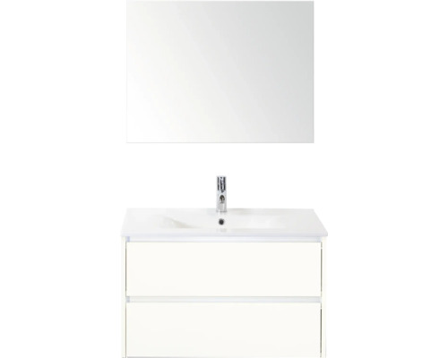 Skrinka pod umývadlo so zrkadlom a dvomi zásuvkami