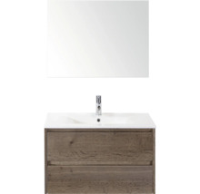 Umývadlo so zrkadlom a skrinkou pod umývadlo