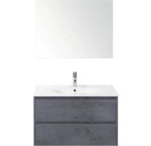 Umývadlová zostava so zrkadlom, spodnou skrinkou a umývadlom