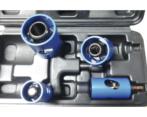 Sada jadrových vrtákov v čiernom kufríku na náradie