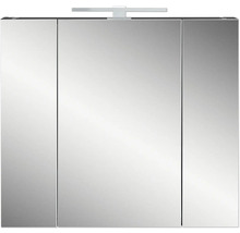 Zrkadlová skrinka s tromi dvierkami a osvetlením