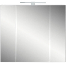 Zrkadlová skrinka s tromi dvierkami a osvetlením