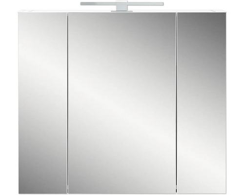 Zrkadlová skrinka s tromi dvierkami a osvetlením